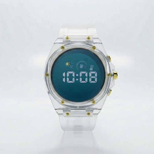 Transparent Clear-Strap Digital LED Sports Watch