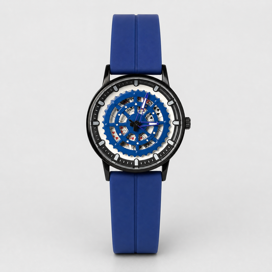 Vioki Men's Rotating Spinner Dial Watch with Silicone Strap