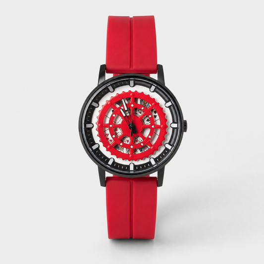 Vioki Men's Rotating Spinner Dial Watch with Silicone Strap