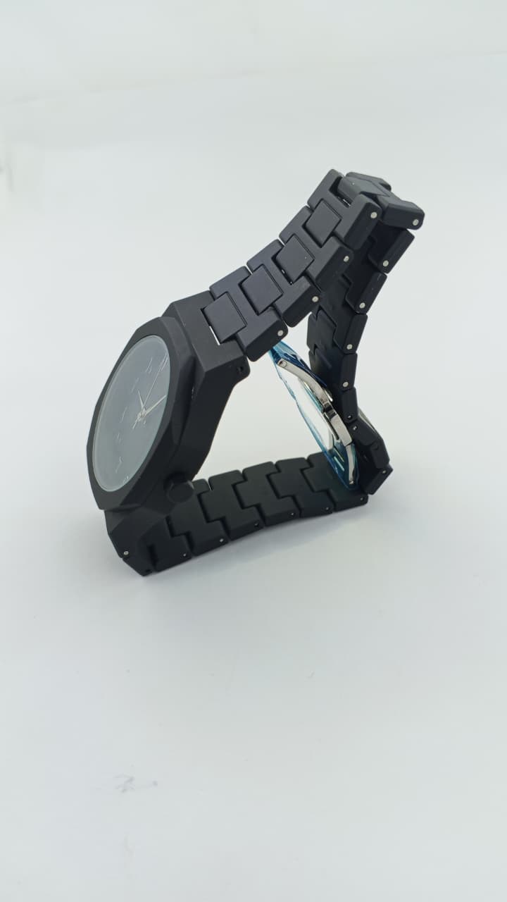 Matte Black Watch with Eastern Arabic Numerals - Premium Quality
