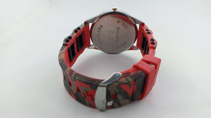 Time One Premium Iridescent Dial Watch with Camouflage Strap - High Quality