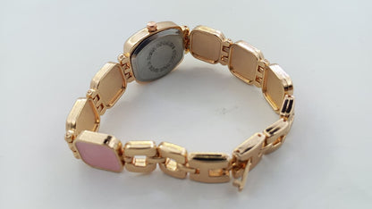 BEIKE Rose Gold blush Pink Square Dial Women’s Jewelry Bracelet Watch