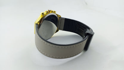 Citizone Premium Quartz Octagonal Dial Watch with Textured Strap
