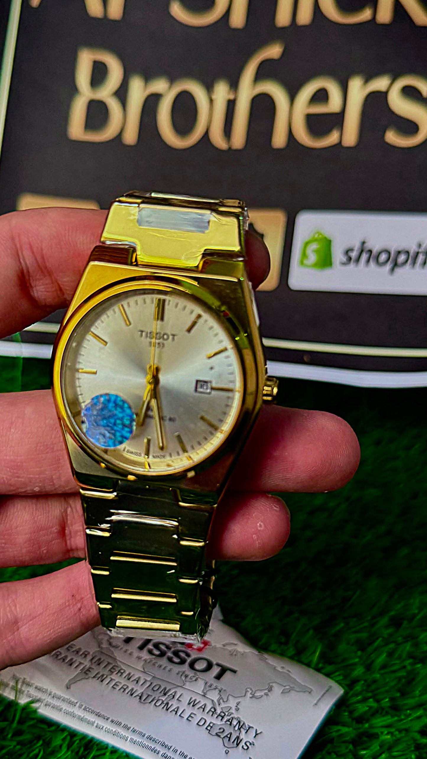 TST PRX semi automatic 80 Full Gold Stainless Steel Watch for Men - Champagne Dial