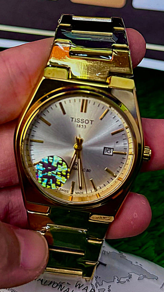 TST PRX semi automatic 80 Full Gold Stainless Steel Watch for Men - Champagne Dial