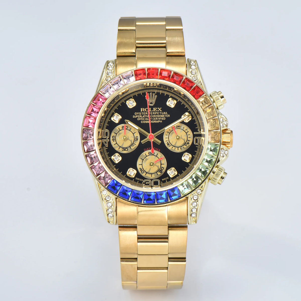 RLX Chronograph Watch – Rainbow Bezel