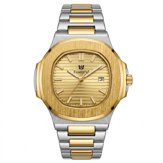 Essential Two-Tone Octagonal Watch – Gold Dial