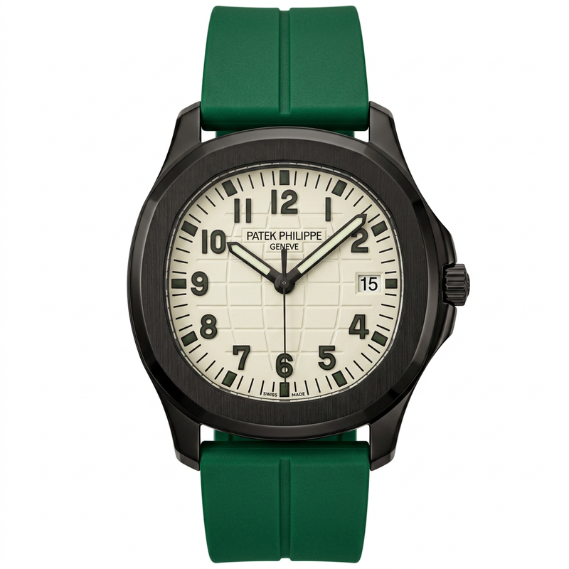 PP Silicone Strap Analog Watch with Date Display