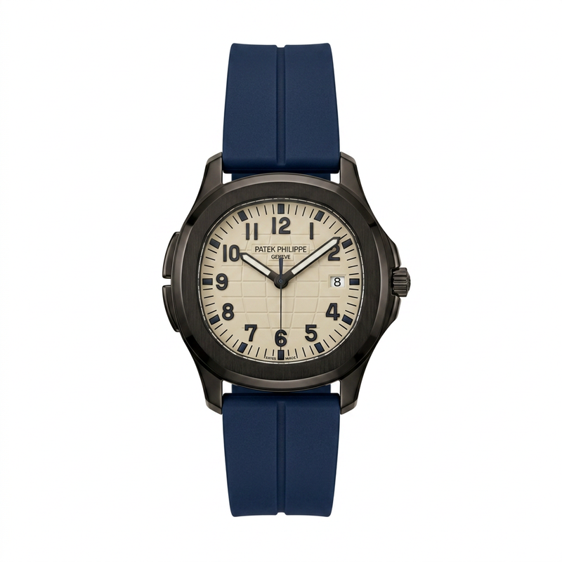 PP Silicone Strap Analog Watch with Date Display