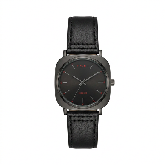 Tomi Leather Strap Casual Watch