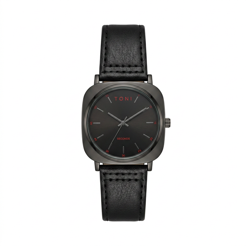 Tomi Leather Strap Casual Watch